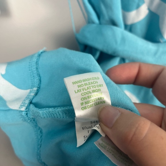 Lilly Pulitzer Jonah Shorely Blue Ball And Chain Posh Ponte Belt Tunic Dress S - Picture 7 of 7